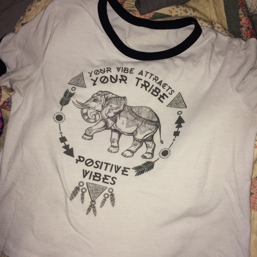 Positive vibes crop top😎